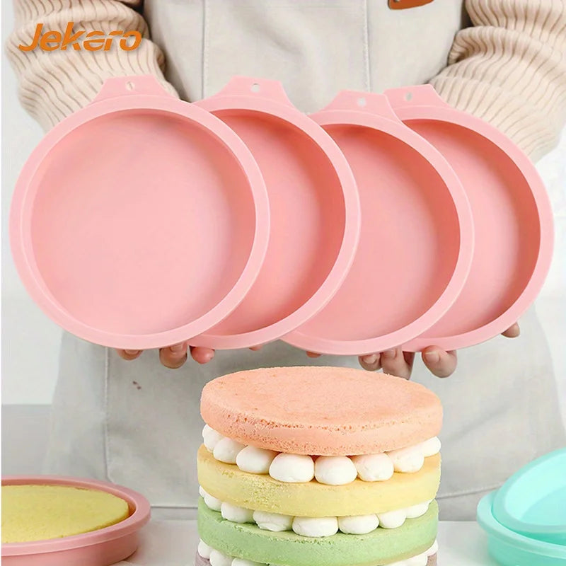 Silicone Cake Mold Set | Non-Stick Round Baking Pans Silicone Baking Mold QXL