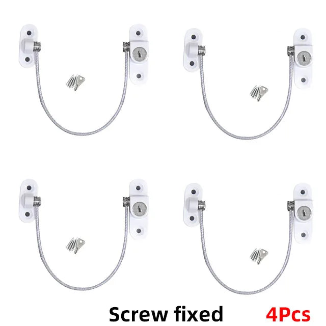 vvocci 4/8-Pack Stainless Steel Window Locks | Child Safety Child Safety Lock QXL B10 4 Pcs White