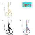 Round-Tip Stainless Steel Nose, Ear & Eyebrow Scissors Grooming Scissors QXL YS00166-3PCS