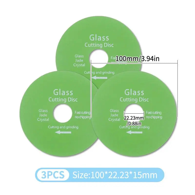 Glass Cutting Disc 100–125mm | Ultra-Thin Angle Grinder Blade Cutting Disc QXL 3Pcs 100mm