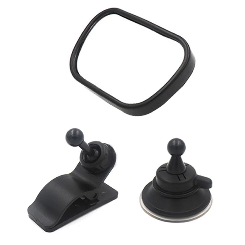 2-in-1 Baby Car Mirror 360° Rear Seat View | 3-Pack Baby Car Mirror QXL B64 Black 3pcs