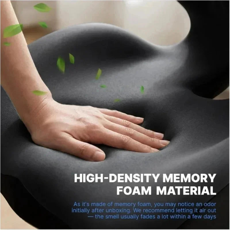 Ergonomic Coccyx Memory Foam Seat Cushion | Office & Car Memory Foam Cushion QXL