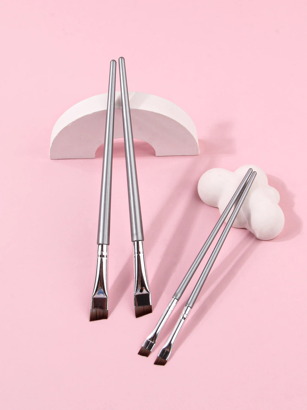 4-Piece Eyeliner, Eyebrow & Concealer Brush Set | Ultra-Fine Makeup Brush Set QXL