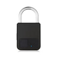 Smart Fingerprint Padlock IP68 Waterproof – App & USB Key Fingerprint Padlock QXL black