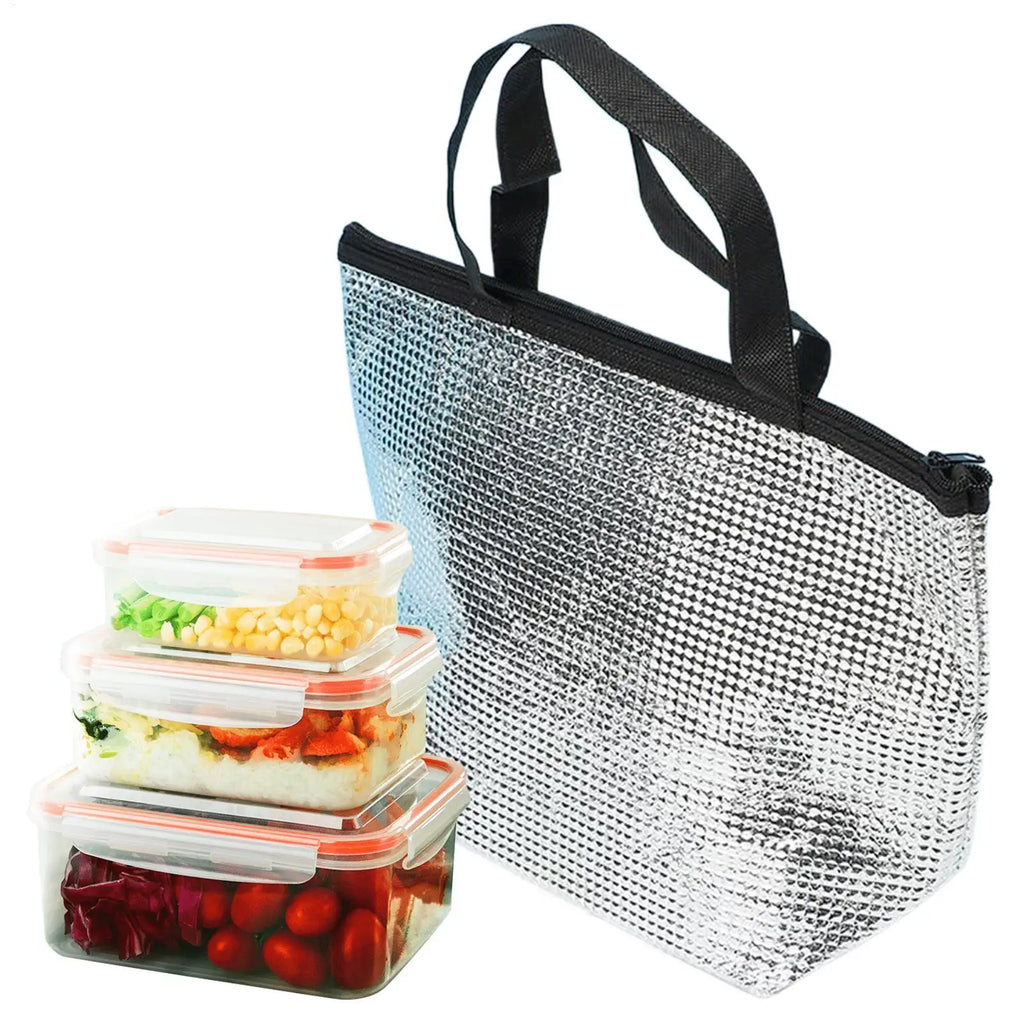 Waterproof Insulated Aluminum Food Bag | Foldable Thermal Pouch Insulated Food Bag QXL
