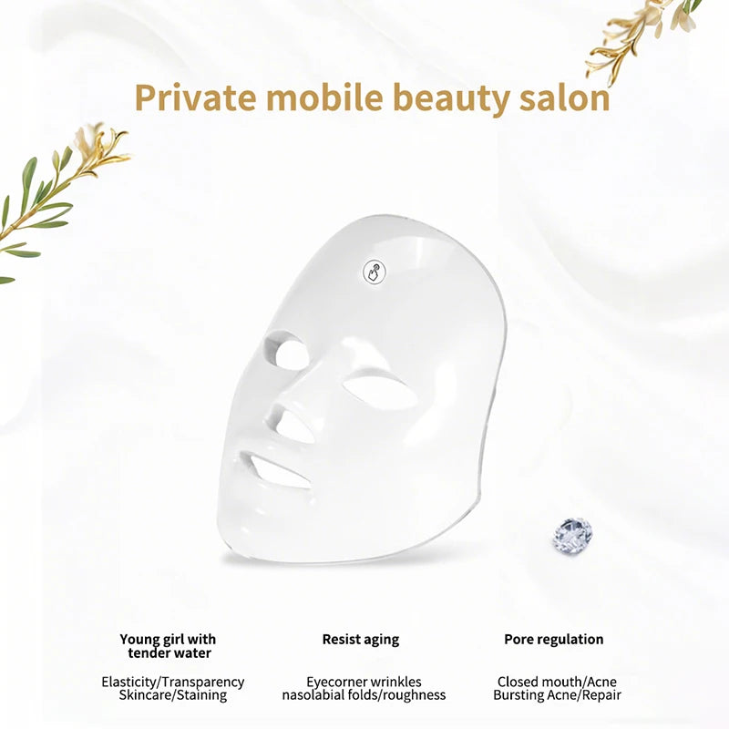 7-Color Photon LED Face Mask | Wireless Skin Rejuvenation LED Face Mask QXL