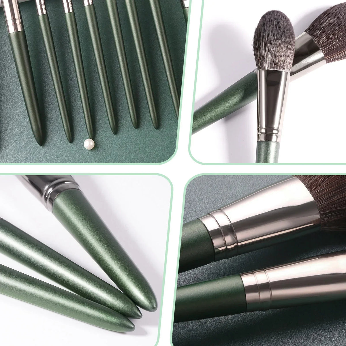 9-Piece Makeup Brush Set | Foundation, Contour & Eye Brushes Makeup Brush Set QXL