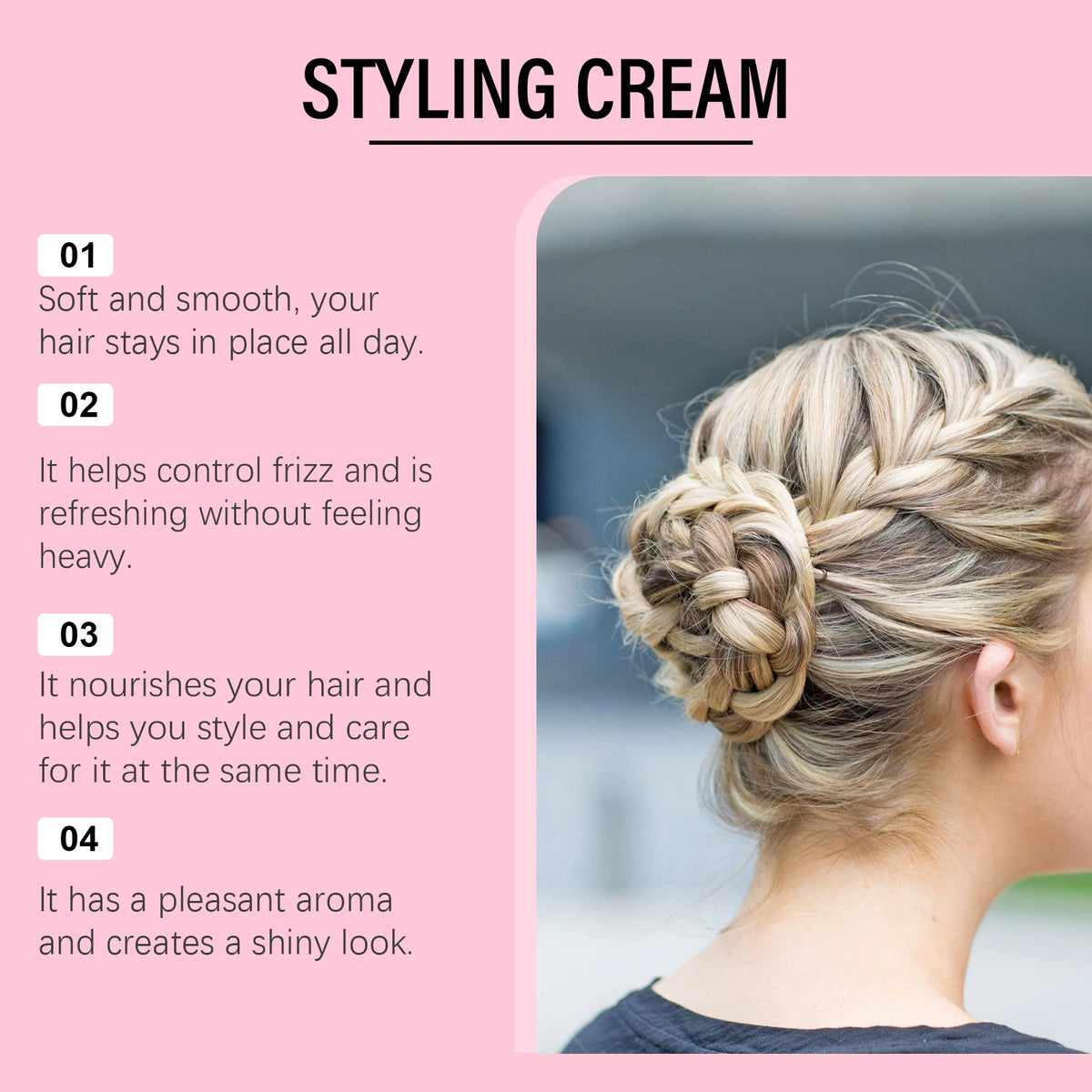HOEGOA 3-in-1 Hair Styling Cream | Edge Control & Frizz Hair Styling Cream QXL