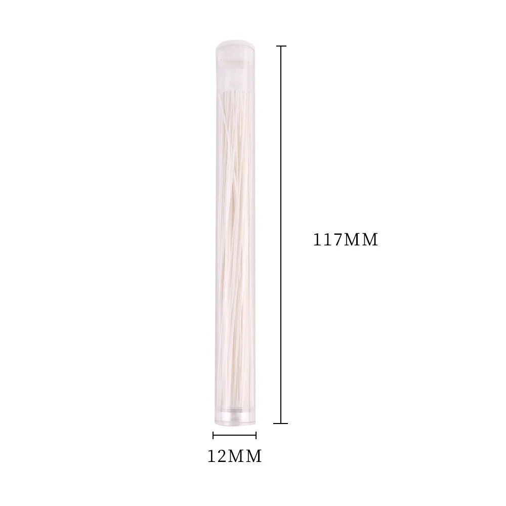60-Pack Disposable Ear Piercing Hole Cleaning Floss Threads Ear Piercing Cleaner QXL white