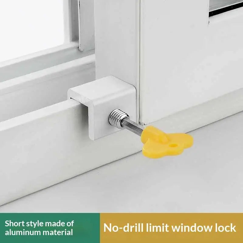 Aluminum Adjustable Sliding Window & Door Keyed Security Lock Window Security Lock QXL Default Title