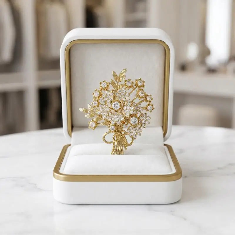 Rhinestone Money Tree Brooch | Crystal Lapel Pin for Women Crystal Lapel Brooch QXL