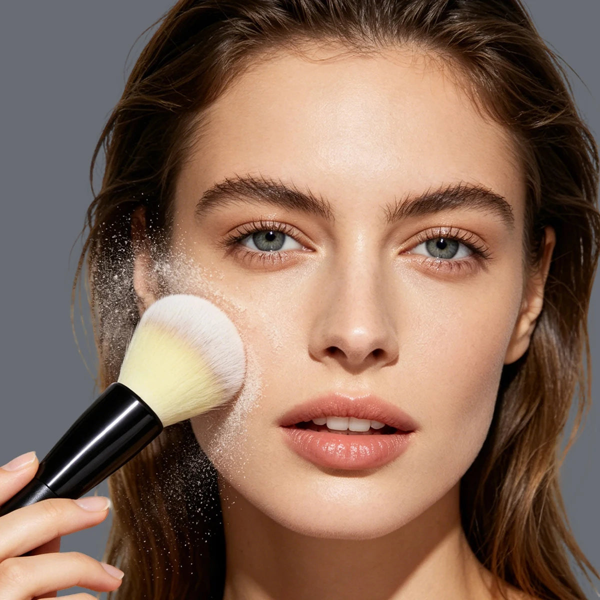 KOSSHOW 3-Pc Makeup Set: Powder Brush, Puff & Sponge Kit Makeup Brush Set QXL