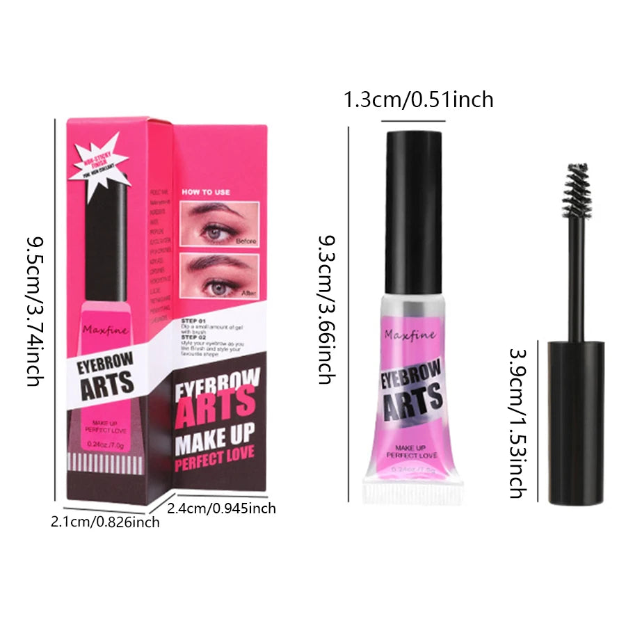 MAXFINE 3D Waterproof Eyebrow Shaping Gel | Long-Lasting Hold Eyebrow Shaping Gel QXL