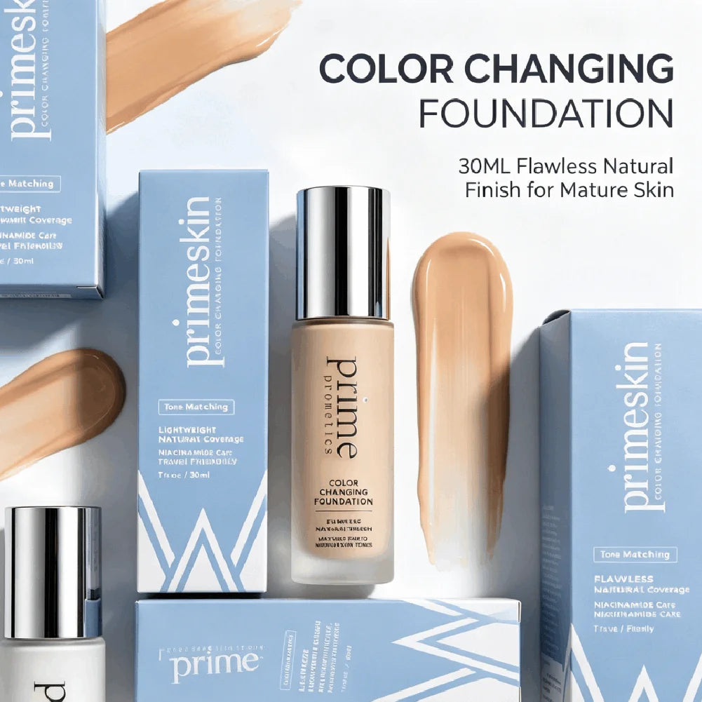 30ml Color-Changing Foundation | Matte, Hydrating & Long-Lasting Liquid Foundation QXL
