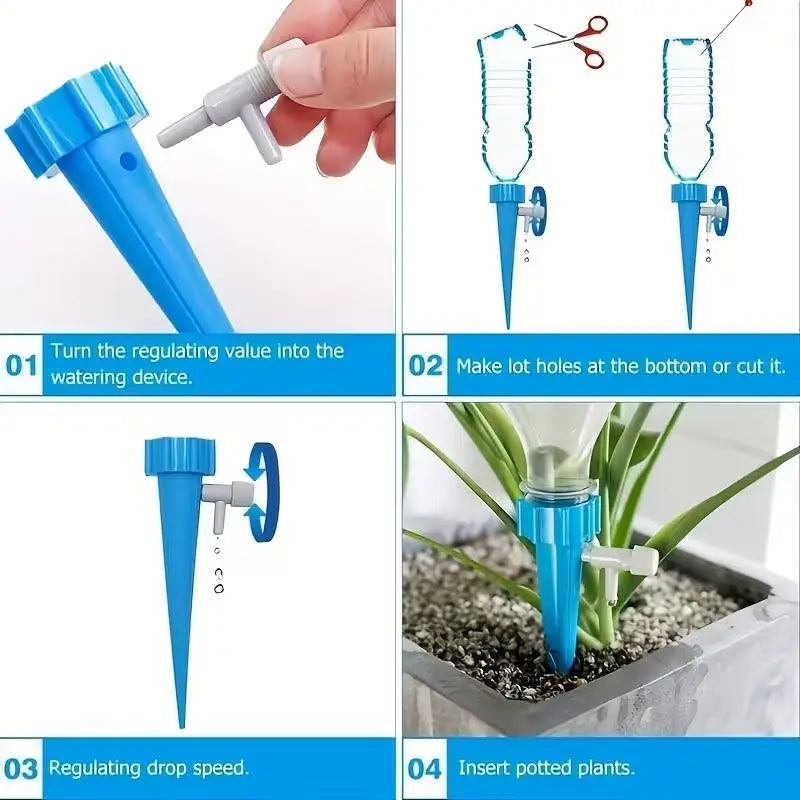 Self-Watering Plant Spikes 10/20-Pack | Drip Irrigation Stakes Plant Watering Spikes QXL