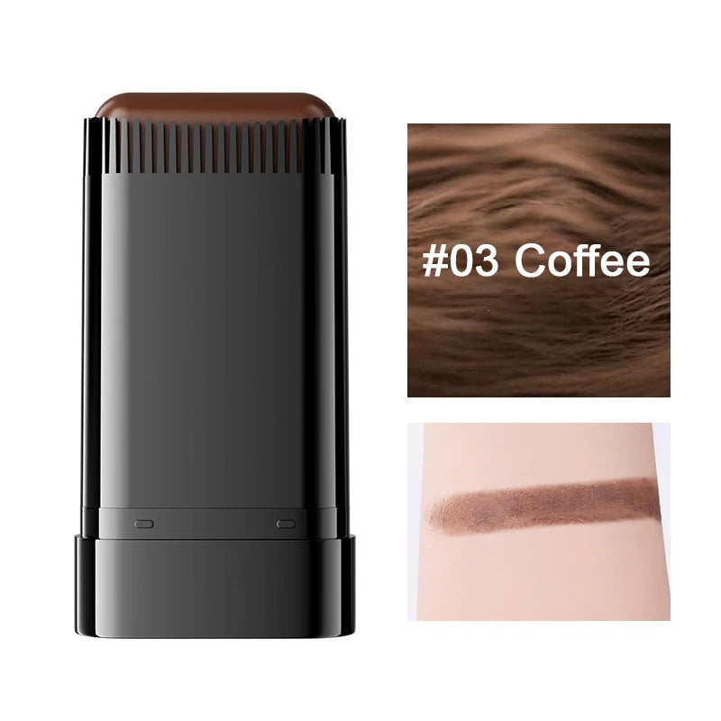 Hair Dye Stick with Built-In Comb | Waterproof Gray Coverage Hair Color Stick QXL 03 Coffee