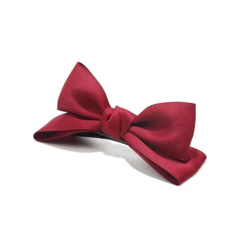 3D Red Bow Hair Clip | Korean Ribbon Barrette for Girls Bow Hair Clip QXL