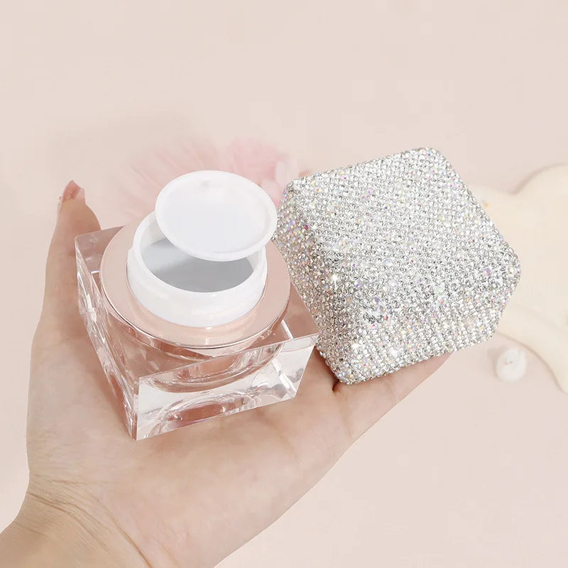 30g Square Acrylic Empty Face Cream & Lotion Bottle | Refillable Cosmetic Jar QXL