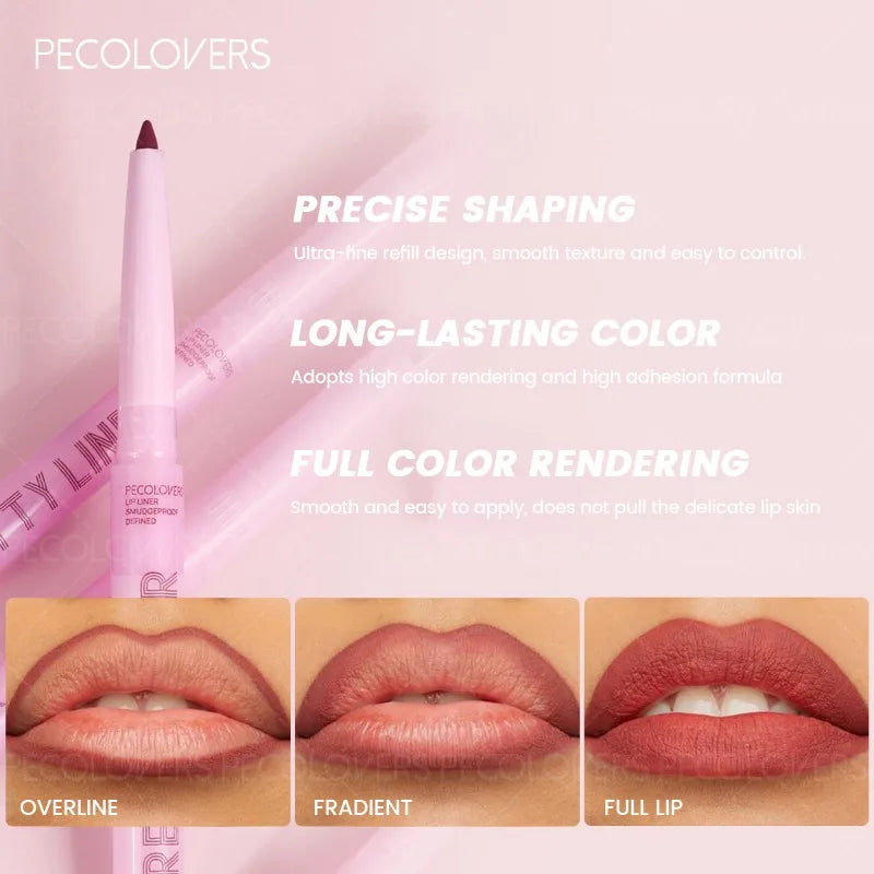 PECOLOVERS Transparent Lip Liner – Waterproof Plumping Pencil Lip Liner Pencil QXL