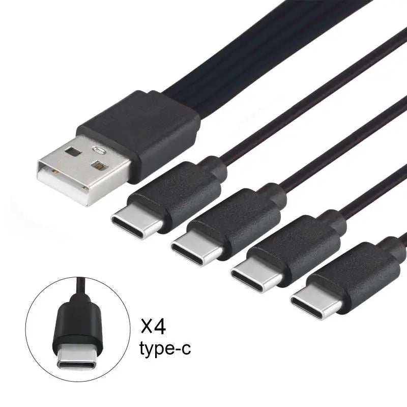 4-in-1 USB-C Splitter Cable | Charge 4 Devices Simultaneously USB-C Splitter Cable QXL