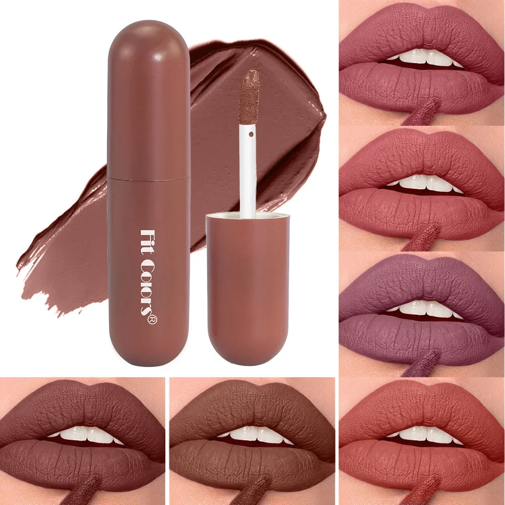 Fit Colors Marbled Chocolate Lip Gloss | Matte Waterproof Matte Lip Gloss QXL