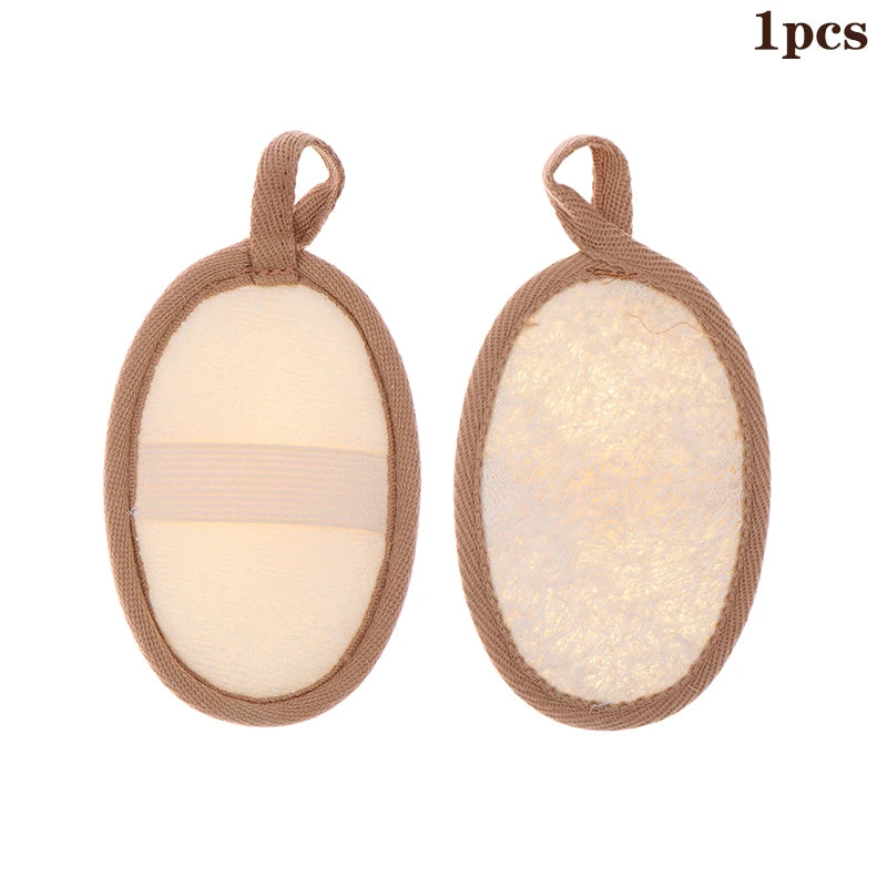 Natural Loofah Bath Scrubber | Exfoliating Body Sponge Loofah Bath Scrubber QXL Coffee Other