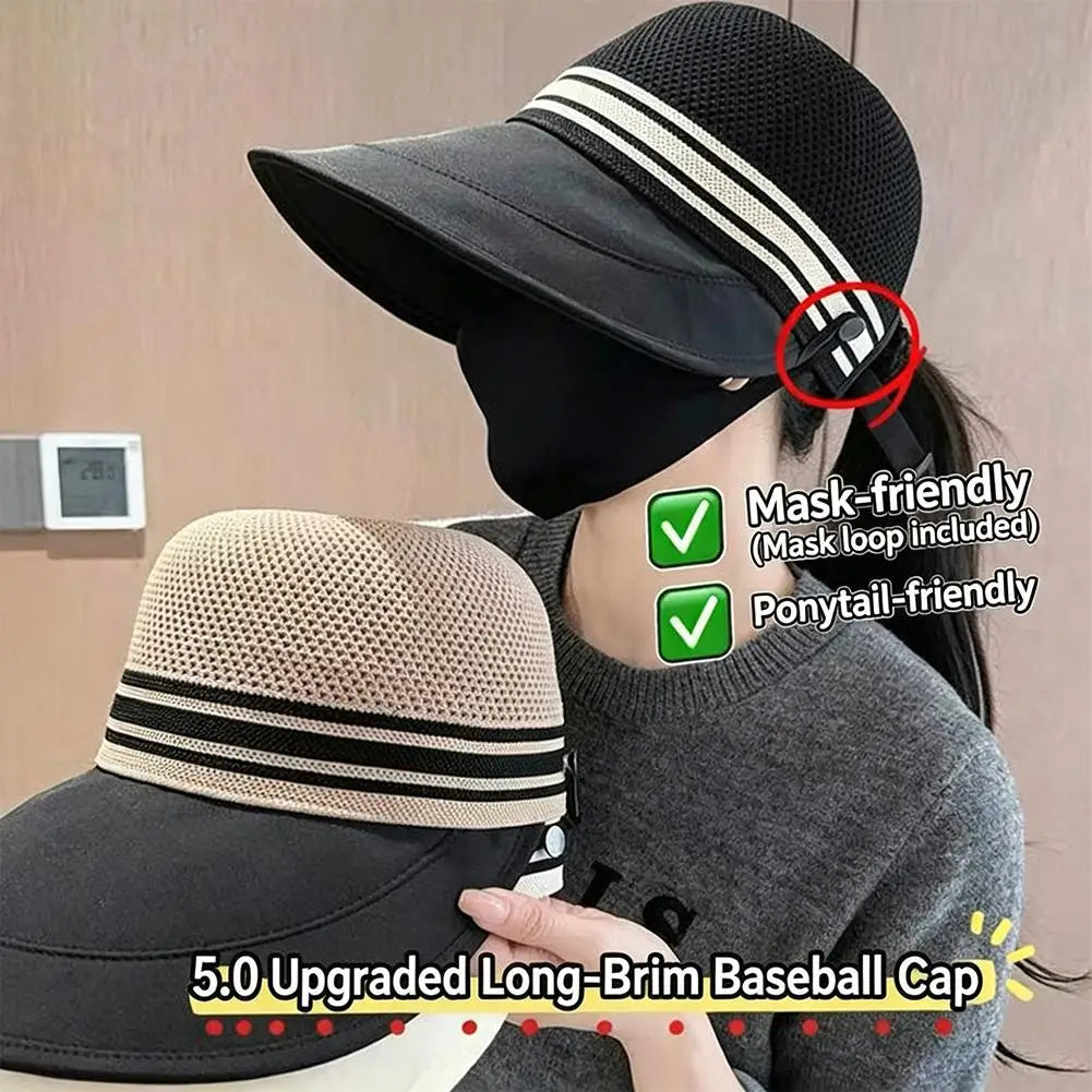 Women's Large Brim Sun Hat | Breathable Mesh Fisherman Hat Women's Sun Hat QXL