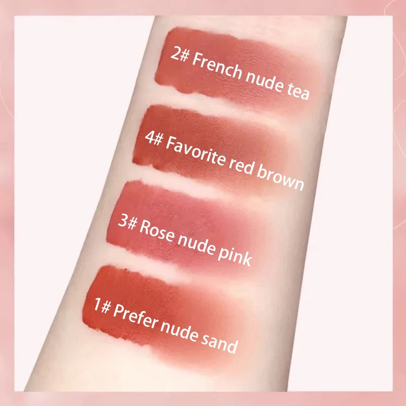 Matte Lip Clay Mousse | Long-Lasting Non-Transfer Lip Tint Matte Lip Mousse QXL