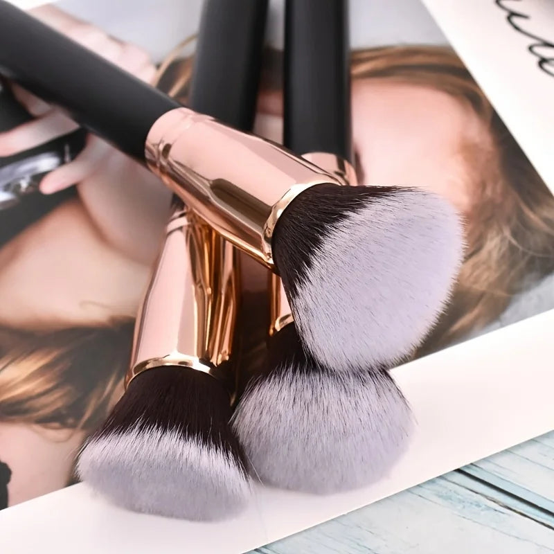 3-Piece Makeup Brush Set | Foundation, Blush & Eyeshadow Brushes Makeup Brush Set QXL