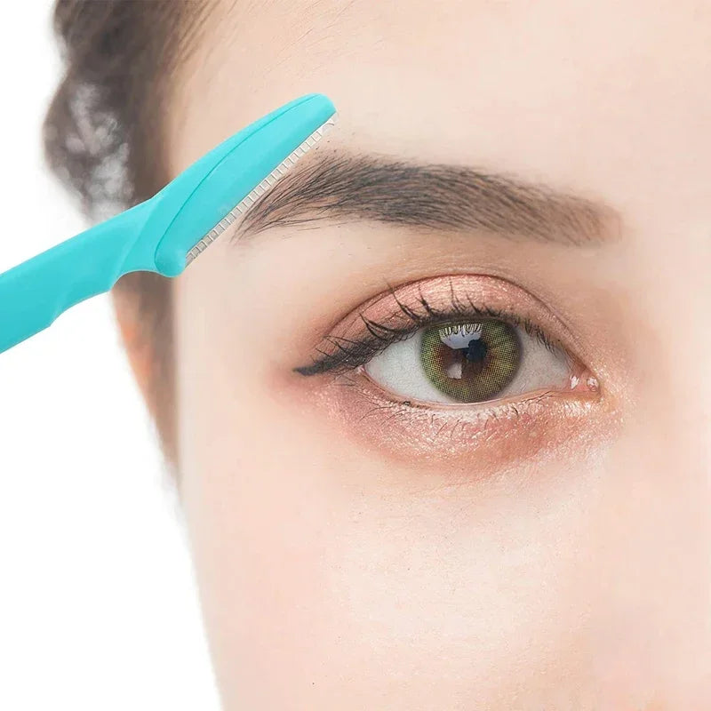 100-Pack Eyebrow Trimmer Razors | Portable Face Shaper Eyebrow Trimmer Razor QXL
