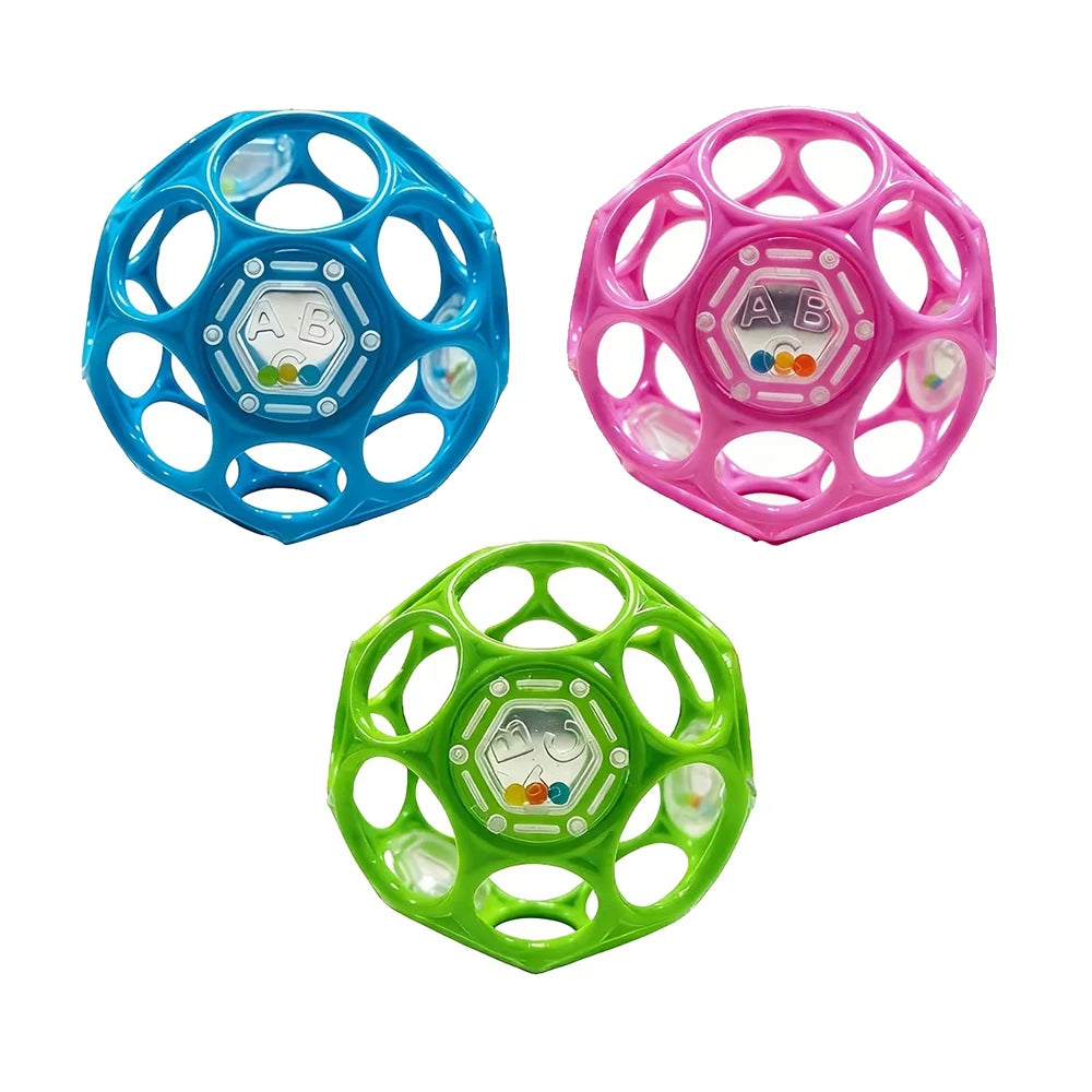 Baby Hollow Sensory Rattle Ball – Hand-Eye Coordination Toy Baby Sensory Toy QXL