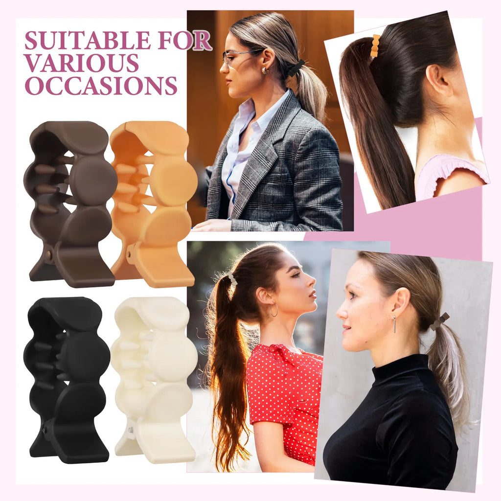 8-Pack Small Resin Hair Claw Clips | Ponytail Holders Hair Claw Clips QXL