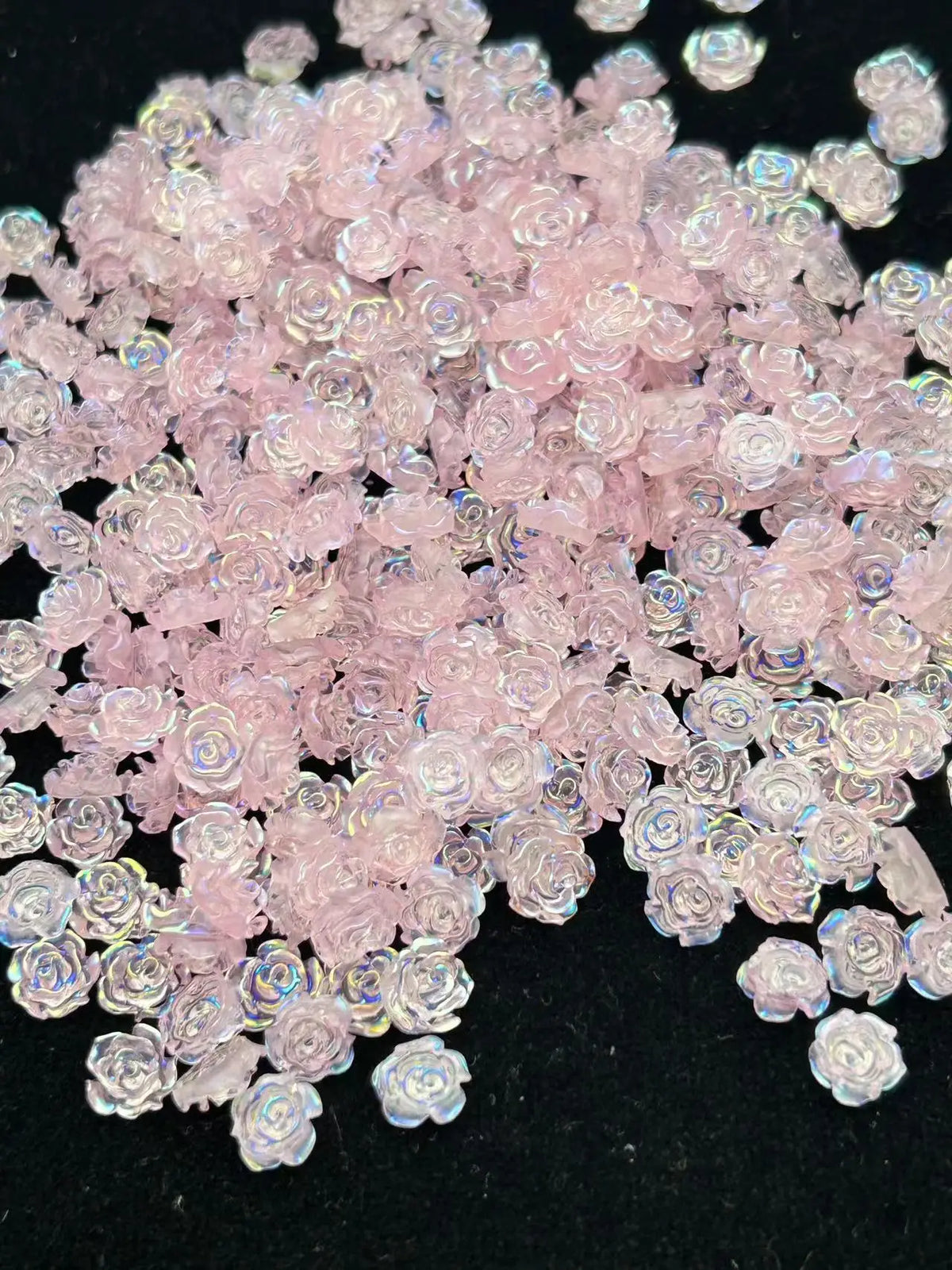 20-Pc 3D Aurora Camellia Nail Charms | Kawaii Resin Flowers 3D Nail Charms QXL