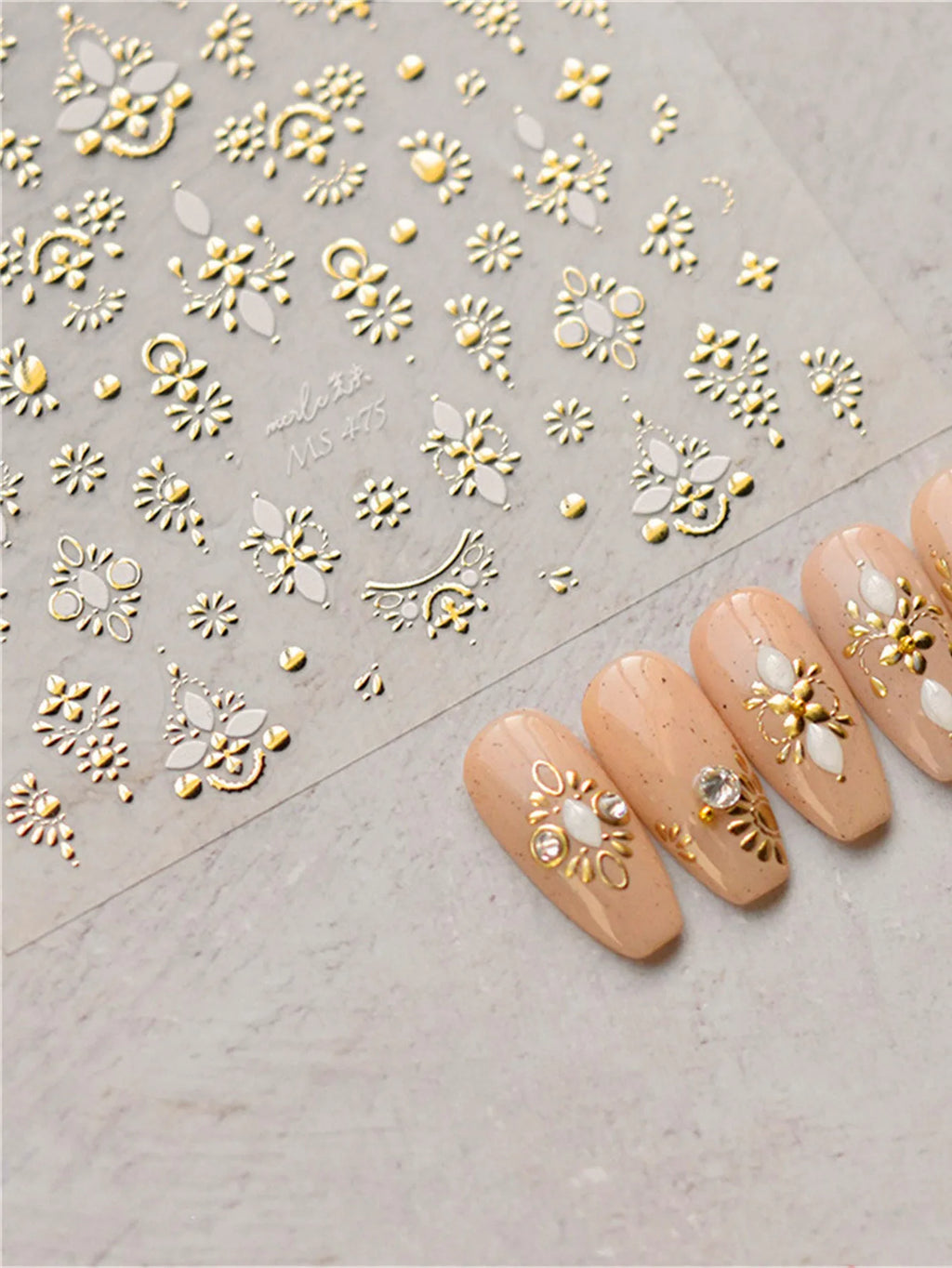 5D Hot Stamping Nail Stickers – Flowers, Stars & Animals Nail Art Stickers QXL