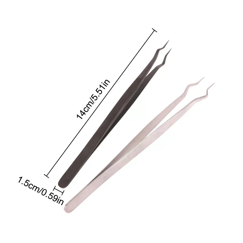 Precision Lash Extension Isolation Tweezers | Stainless Steel Lash Extension Tweezer QXL