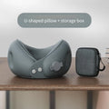 Inflatable U-Shaped Travel Neck Pillow with Storage Bag Inflatable Travel Pillow QXL B