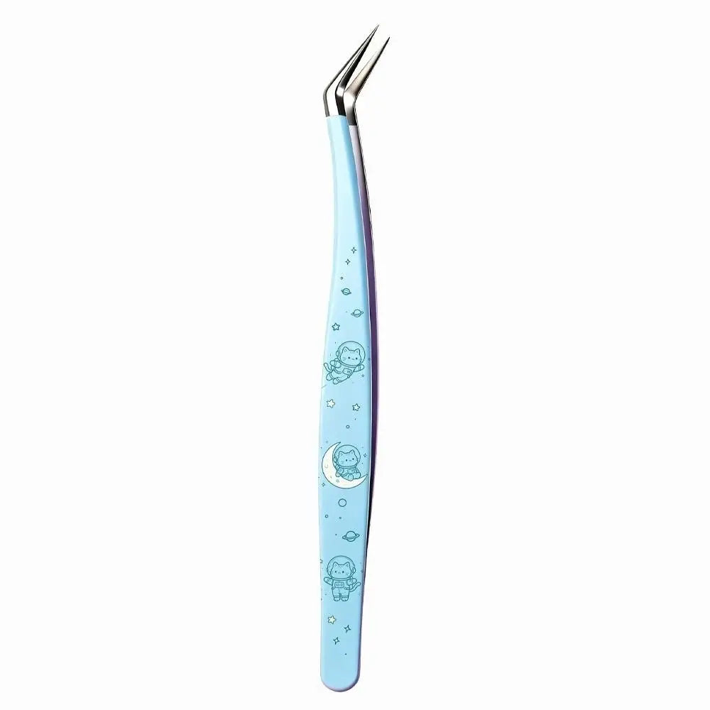 Curved Anti-Static Tweezers | Stainless Steel Cartoon Design Precision Tweezers QXL