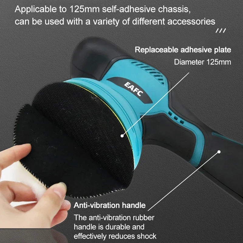 EAFC Cordless Car Polisher 8-Speed 12V Electric Wax Machine Cordless Car Polisher QXL