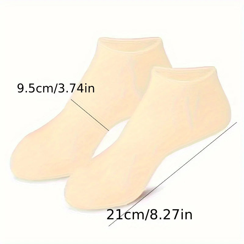 2-Pack Silicone Gel Moisturizing Spa Socks | Foot Care Moisturizing Spa Socks QXL