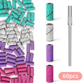 60-Pc Sanding Band Set 4 Grits | 3mm Nail Drill Grinding Rings Nail Sanding Bands QXL 60Pcs1PC