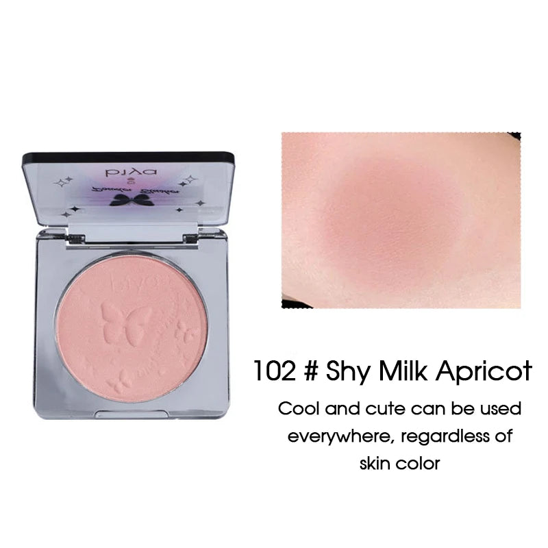 Embossed Matte Powder Blush | Blue & Purple Monochrome Blusher Powder Blush QXL 102
