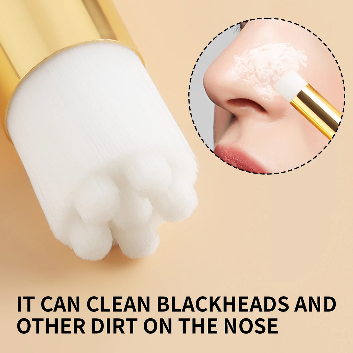 3-Pack Soft Nose & Lash Cleansing Brushes | Pore Cleanser Facial Cleansing Brush QXL