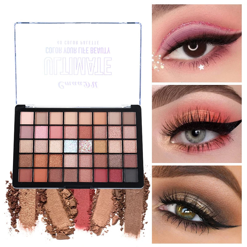 40-Color Eyeshadow Palette | Shimmer, Matte & Pearlescent Eyeshadow Palette QXL