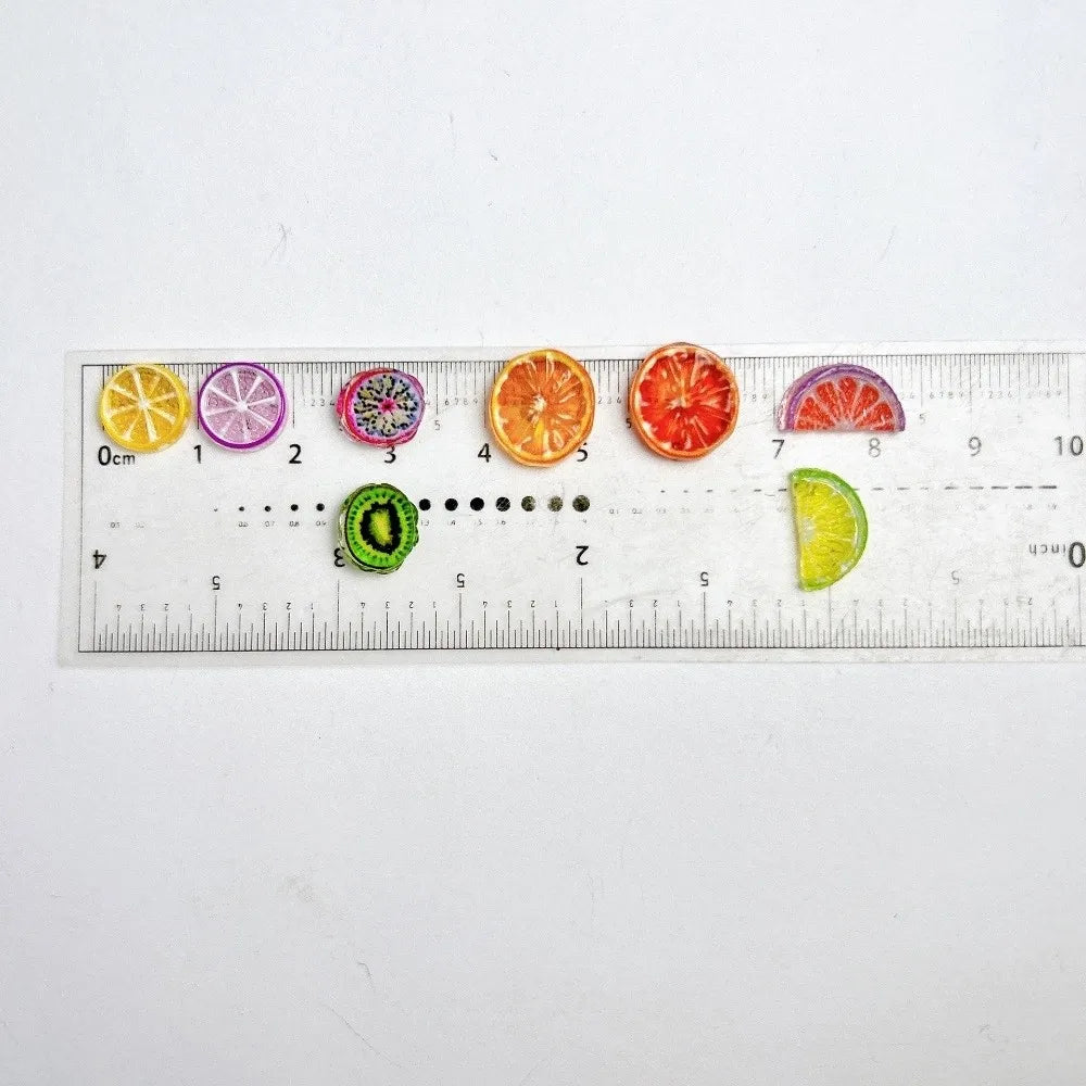30-Pack 3D Fruit Resin Nail Charms | Orange Lemon Kiwi DIY Art 3D Nail Art Charms QXL