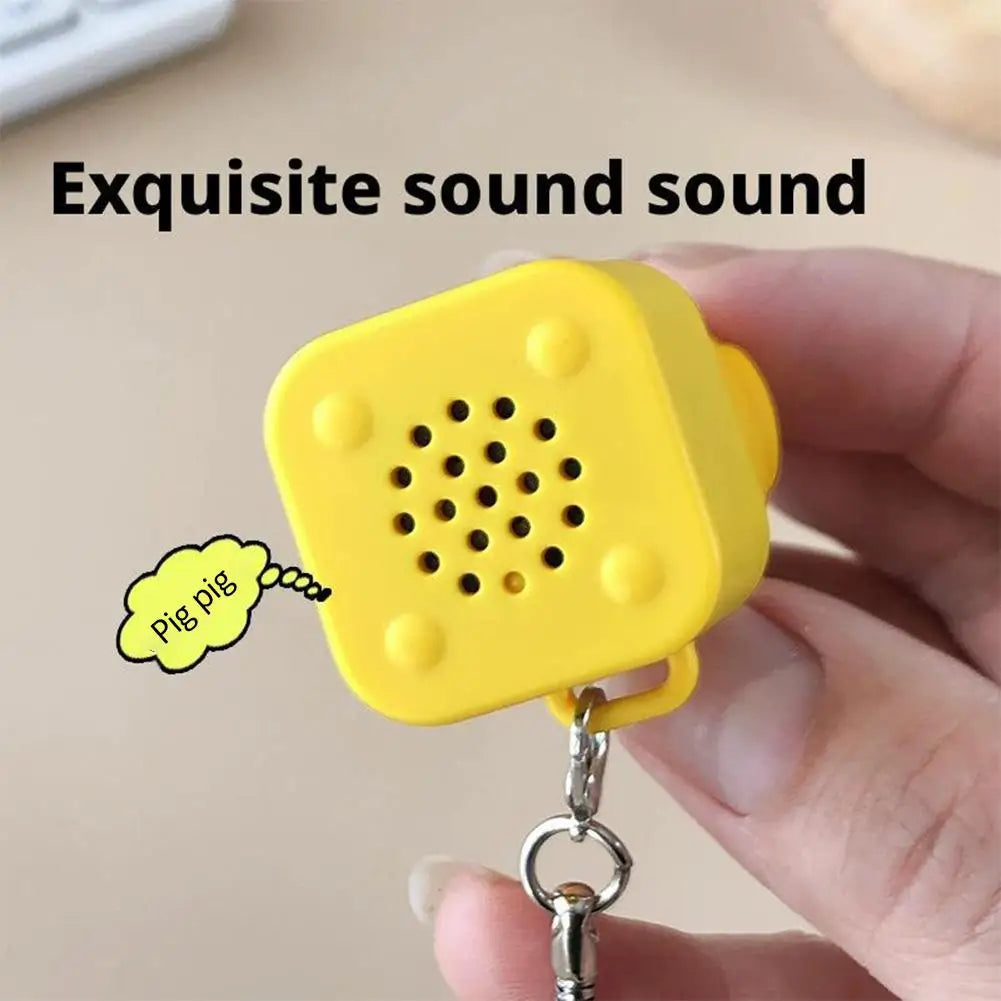 LED Frog Keycap Clicker Keychain | Sound & Light Button Toy Novelty Clicker Keychain QXL