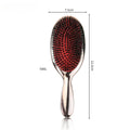Boar Bristle Paddle Hair Brush | Anti-Static Scalp Massage Comb Paddle Hair Brush QXL Rose