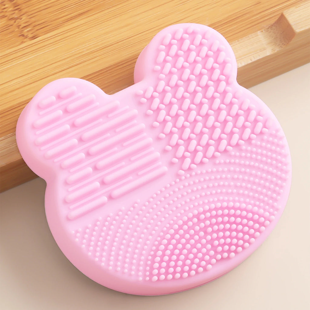 Bear-Shaped Silicone Makeup Brush Cleaner | Ronshadow Brush Cleaning Tool QXL pink