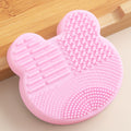 Bear-Shaped Silicone Makeup Brush Cleaner | Ronshadow Brush Cleaning Tool QXL pink