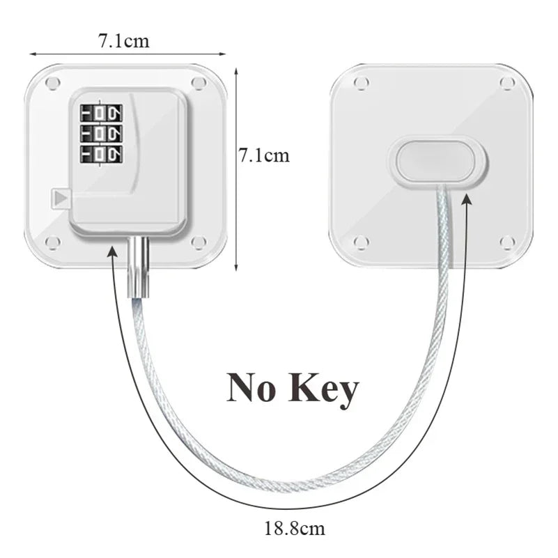 Child Safety Cable Lock | Cabinet, Fridge & Window Lock Child Safety Lock QXL