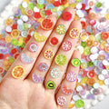 30-Pack 3D Fruit Resin Nail Charms | Orange Lemon Kiwi DIY Art 3D Nail Art Charms QXL 30Pcs-Bag